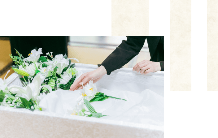 花を添えてる写真